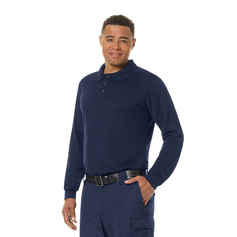 Men's Long Sleeve Station Wear Polo Shirt image number 9